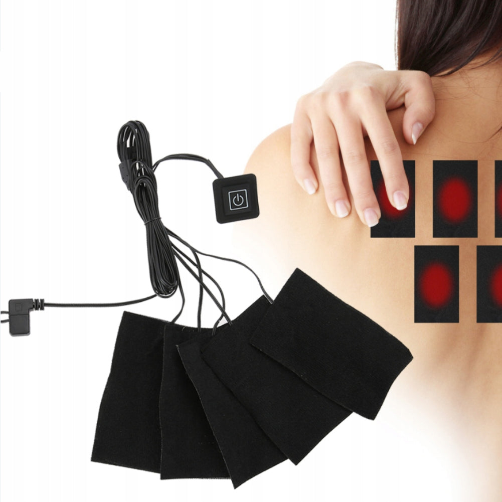 USB ELECTRIC VEST HEATING PAD 5in1