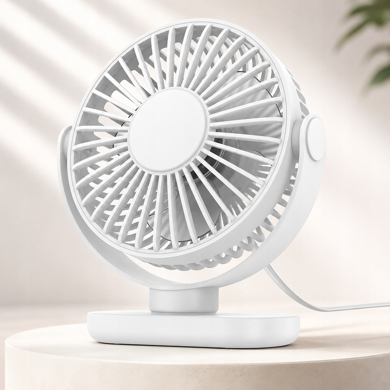 USB Fan Quiet Mini Desk Fan Cooling TOPK K62C White Brand TOPK