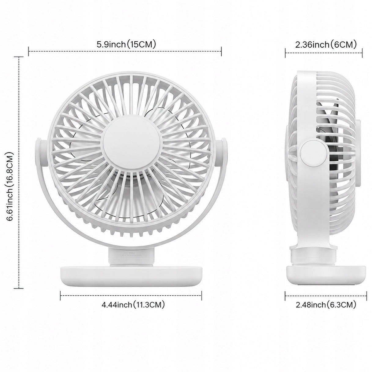 USB Fan Quiet Mini Desk Fan Cooling TOPK K62C White Manufacturer code Mini wentylator wiatrak TOPK K62C biały