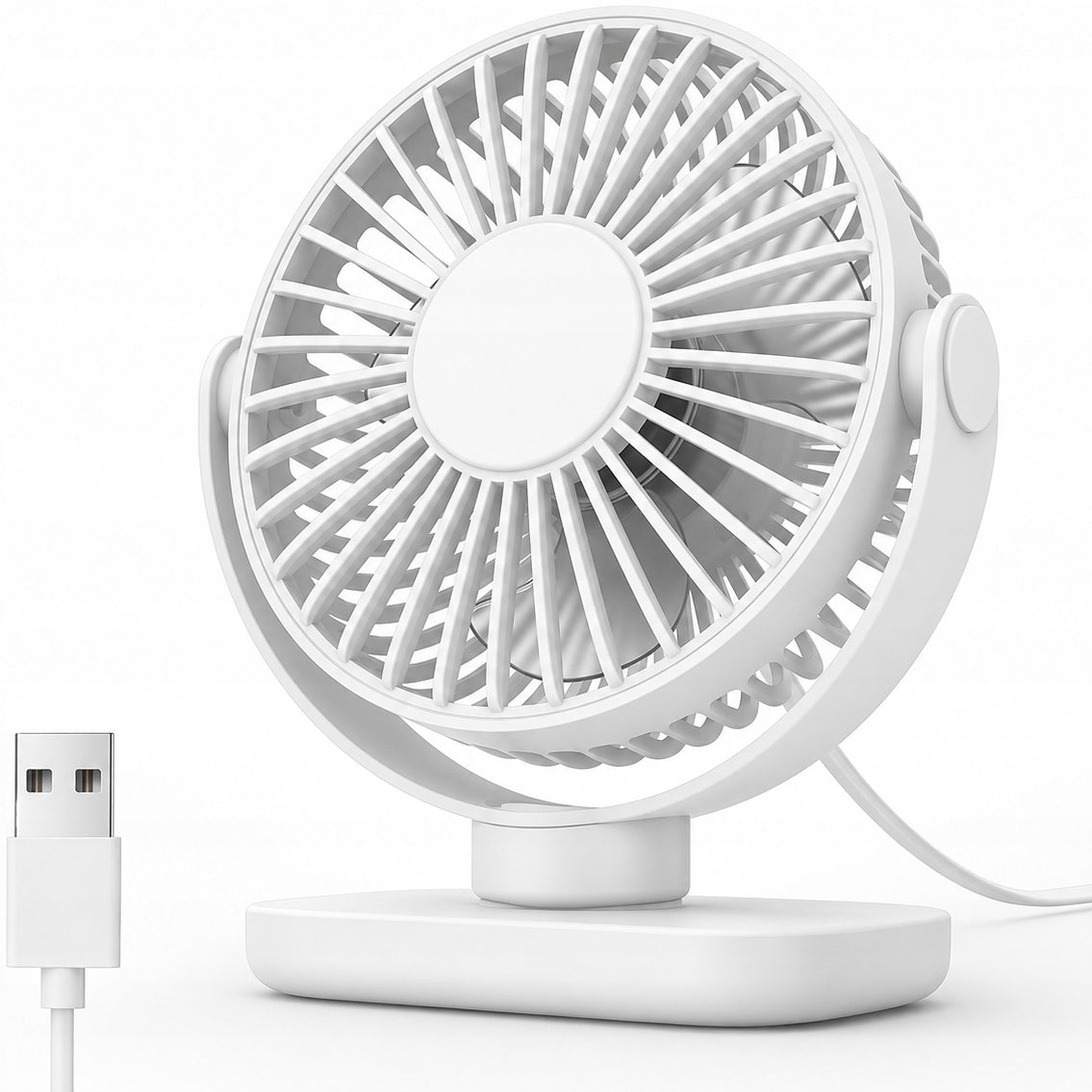 USB Fan Quiet Mini Desk Fan Cooling TOPK K62C White Packaging status original