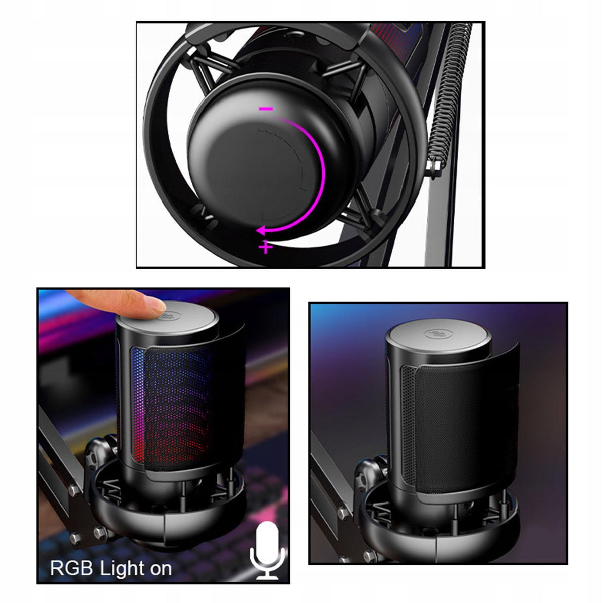 USB Gaming Microphone for PC Computer Mic for Chatting Podcasting White Manufacturer code 09378023959