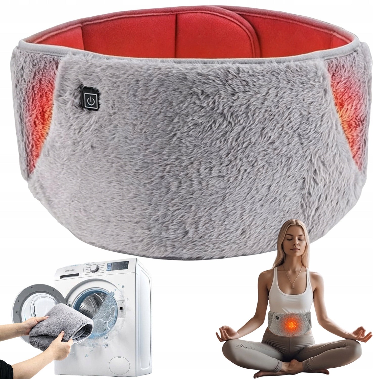 USB HEATING PAD FOR ABDOMINAL AND WAIST BACK PAIN GREY 3 LEVELS HIT Packaging status original