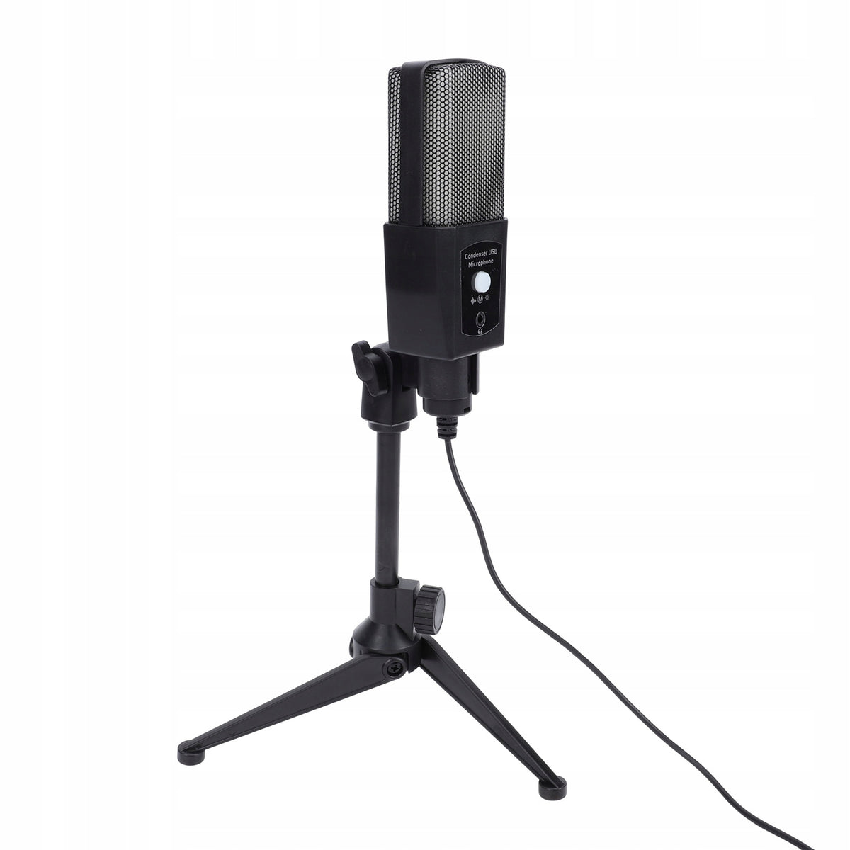 USB Microphone Desktop Microphone with Stand RGB Lighting Plug Function