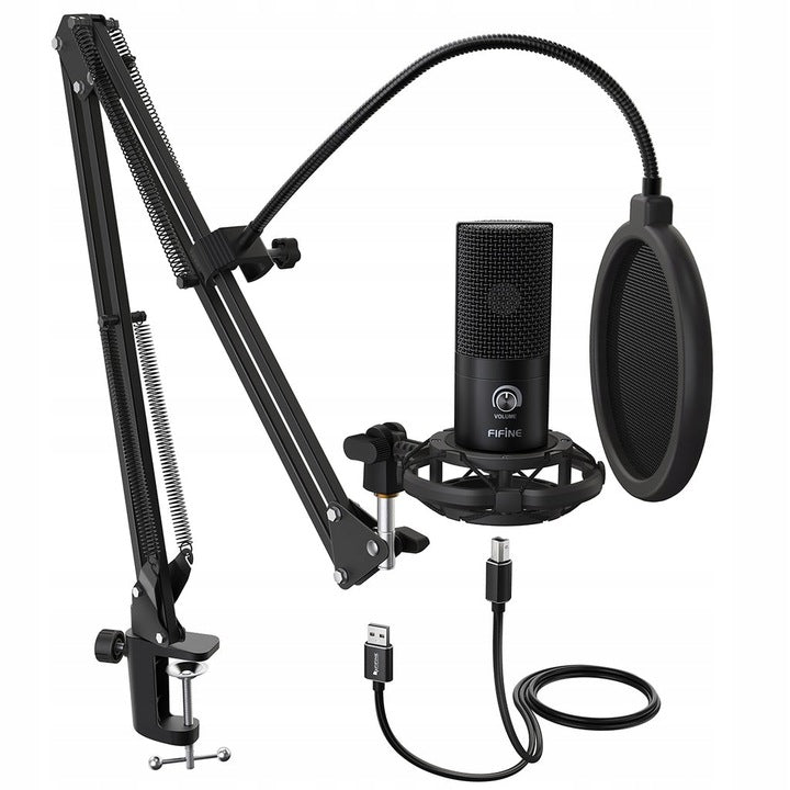 USB Microphone FIFINE K669B T669 POP Tripod Kit