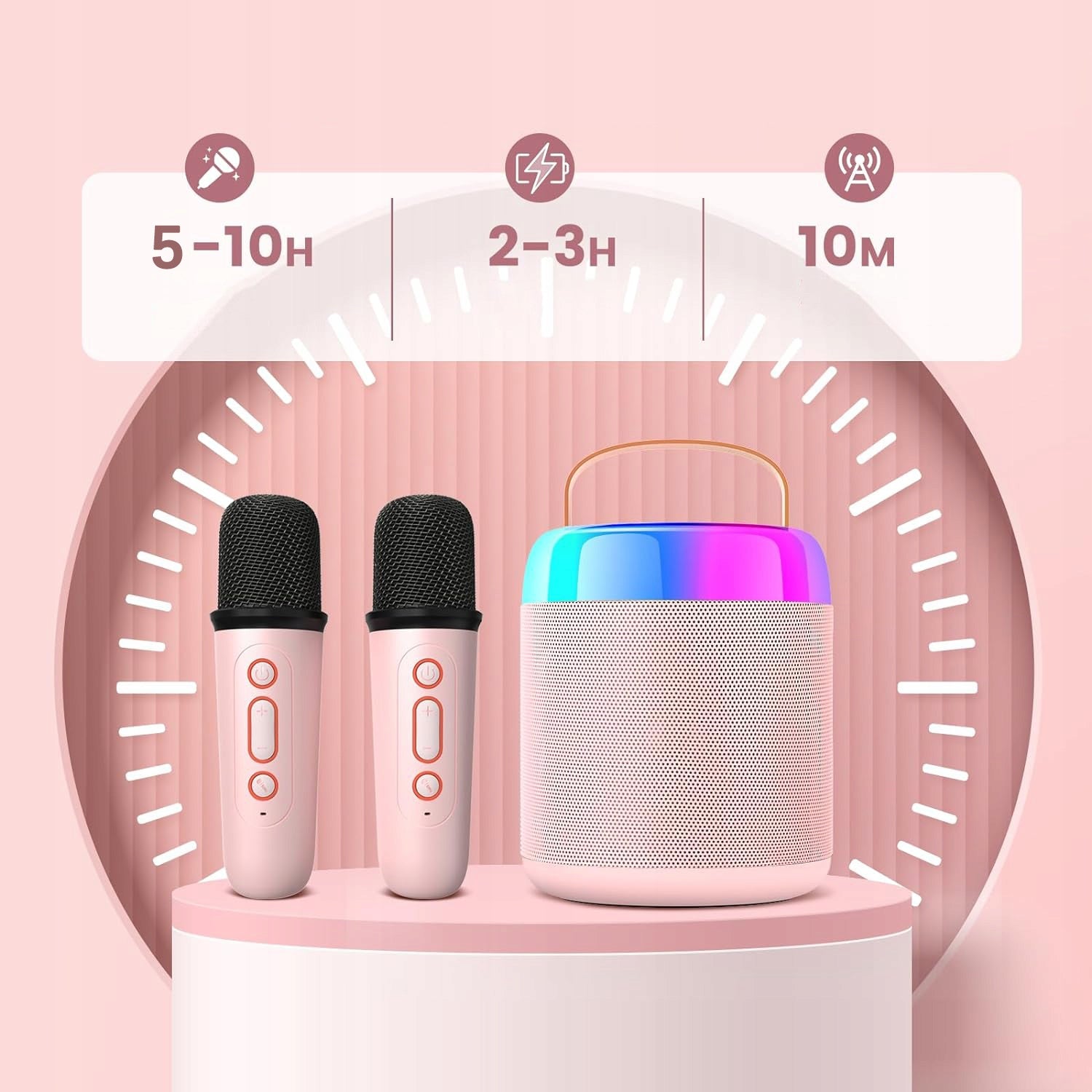 USB TF SD BLUETOOTH SPEAKER PORTABLE WIRELESS WITH 2 MICROPHONES Model other