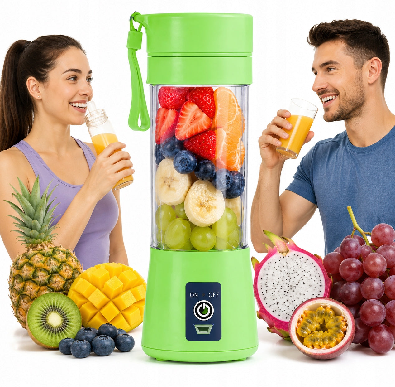 USB Travel Blender Powerful Smoothie Maker 400 ml for Cocktails and Shakes