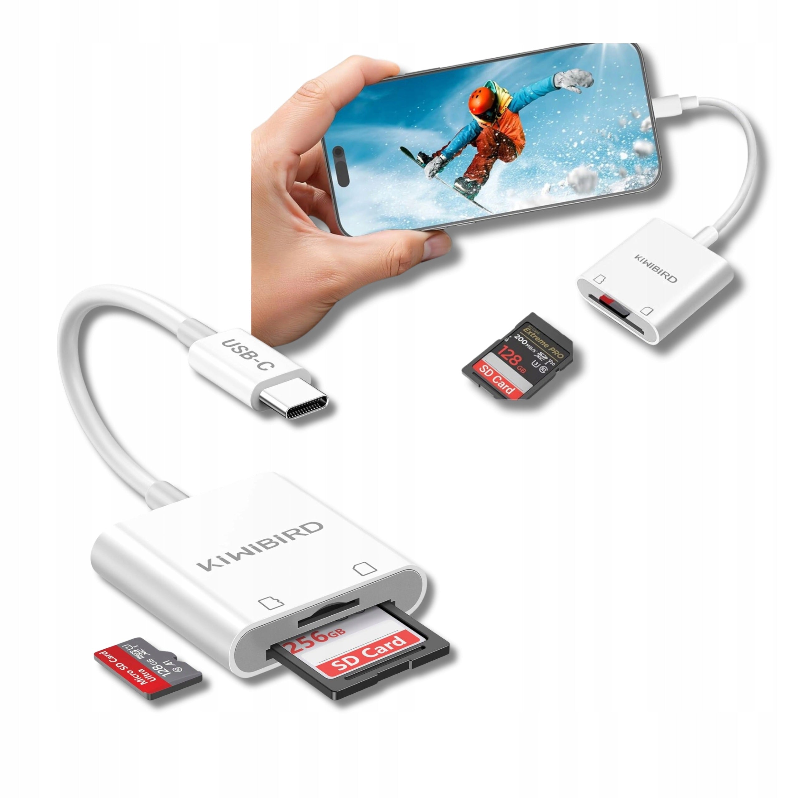 USB Type-C Card Reader OTG Adapter SD MicroSD SDHC SDXC Compact