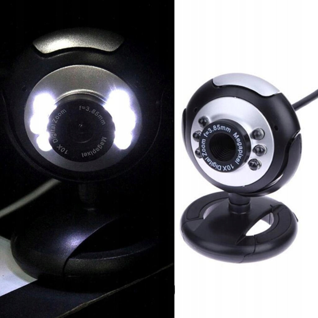 USB Webcam HD 360 Degree Rotation Computer with Mic for PC Laptop