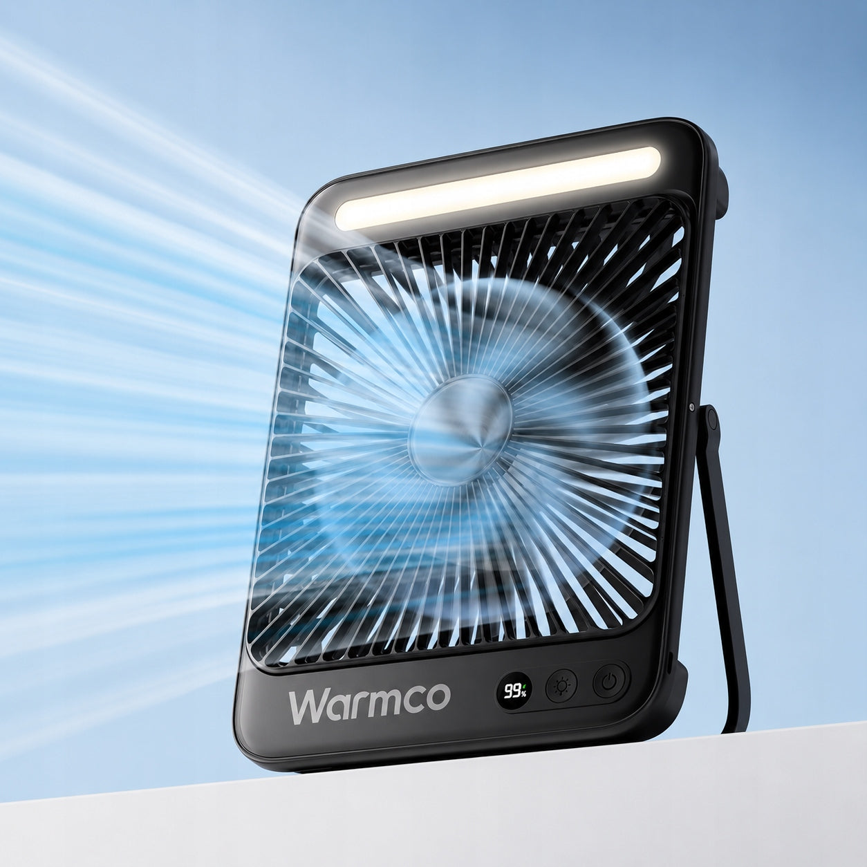 USB Windmill Quiet Mini Desk Fan Camping Cooling 20000mAh Fan type table