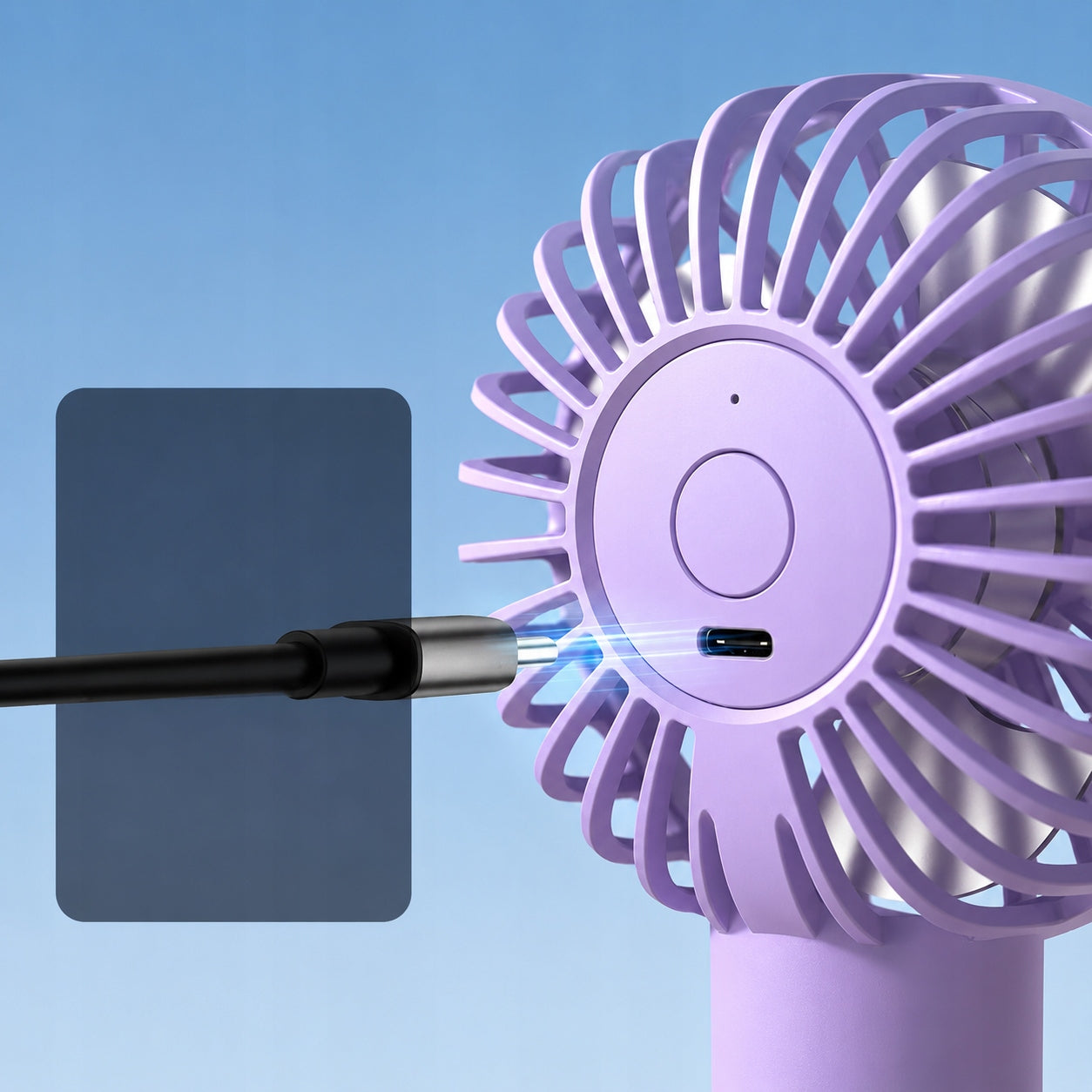 USB Windmill Quiet Mini Desk Fan Cooling TOPK K31 Purple Fan type table