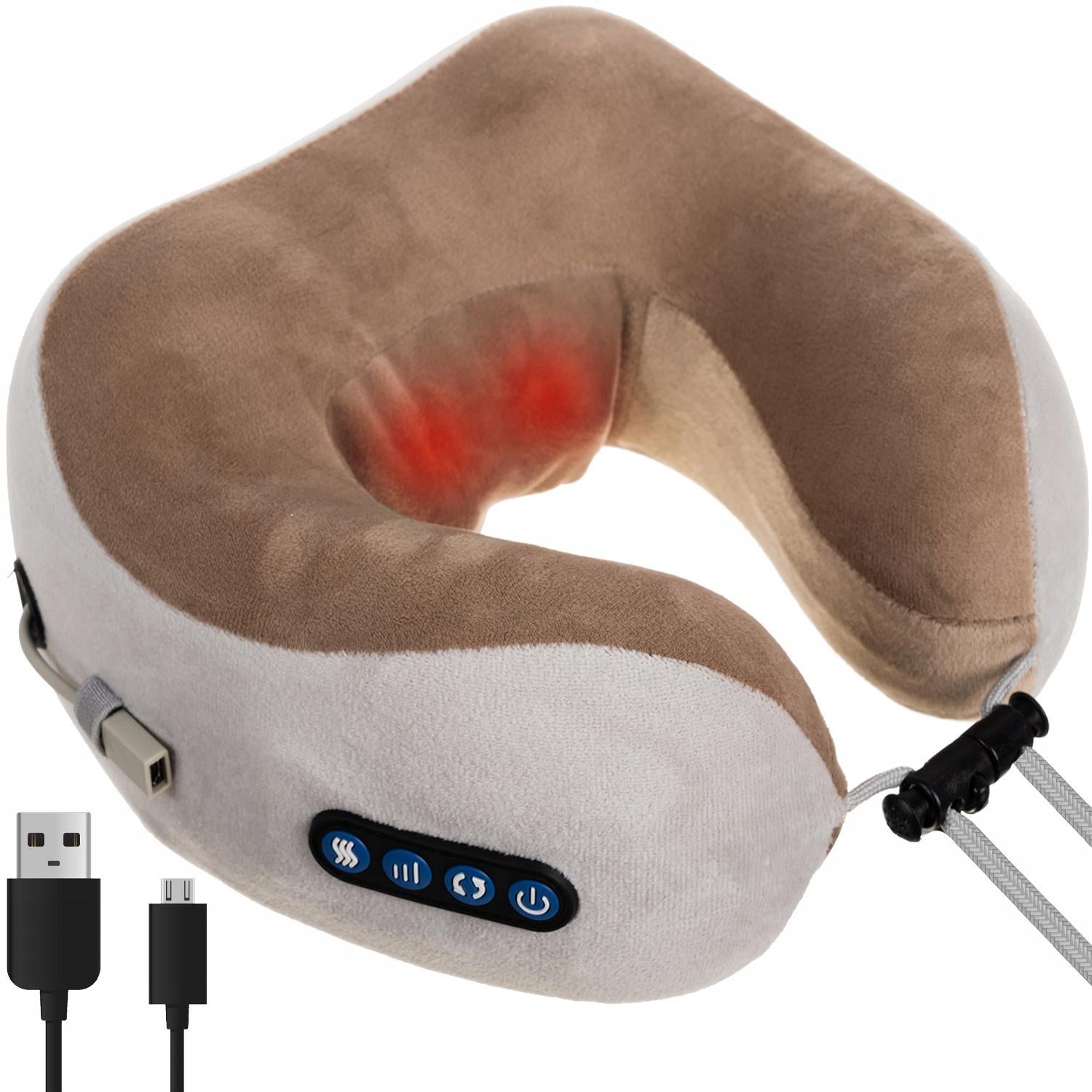USB rechargeable neck massage and heating pillow - memory foam
