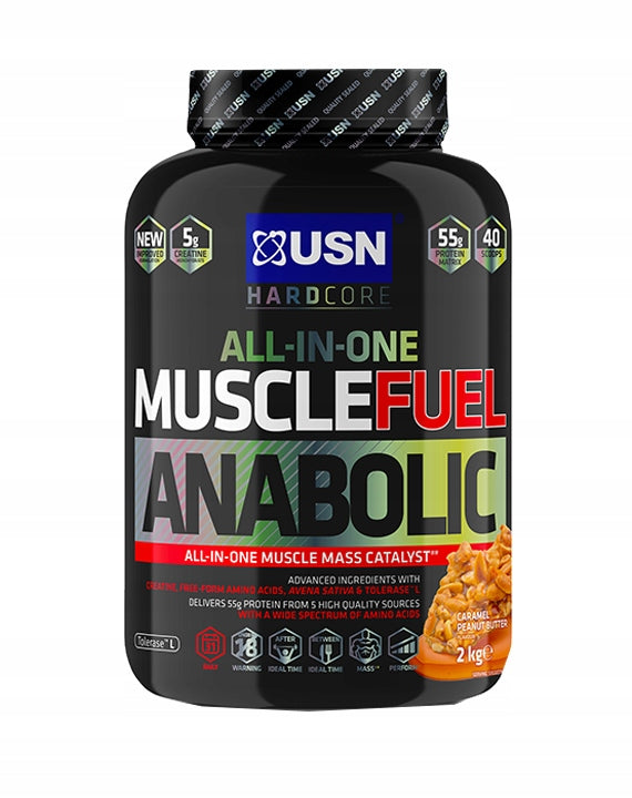 USN MUSCLE FUEL ANABOLIC 2kg GAINER EAA BCAA aHMB STRENGTH MEGA MASS Expiration date at least 1 year from the date of purchase