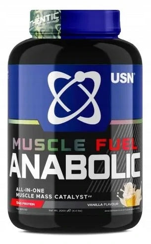 USN Muscle Fuel Anabolic 2000g Vanilla Flavor GAINER Creatine Protein BCAA