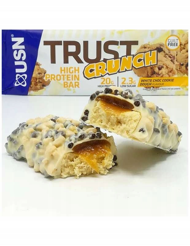 USN Trust Crunch Protein Bar 60g Protein Bar WPC 20g Protein Low Sugar Manufacturer code USN5