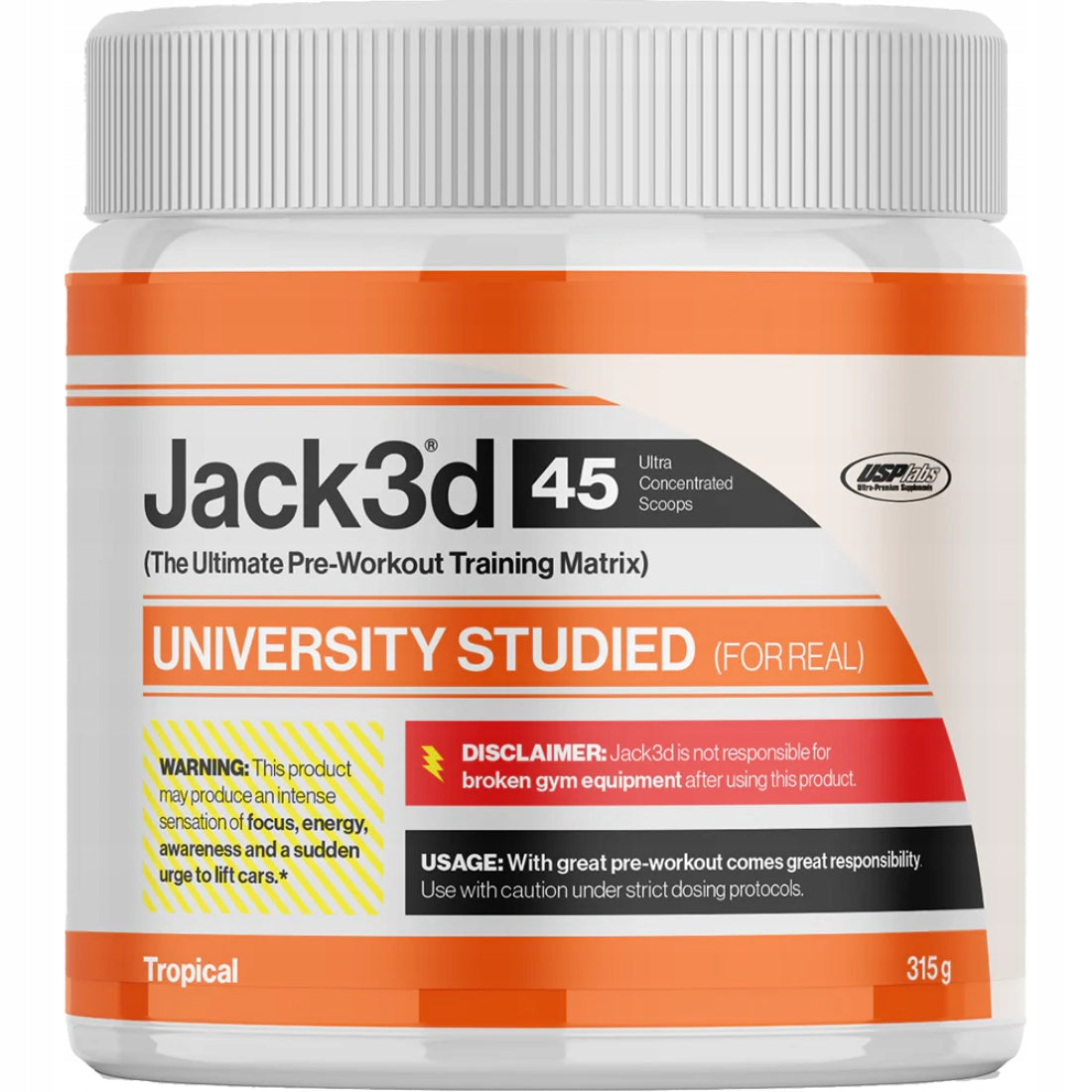 USP Labs Jack3D 315g | Powder | Tropical | Performance | Power
