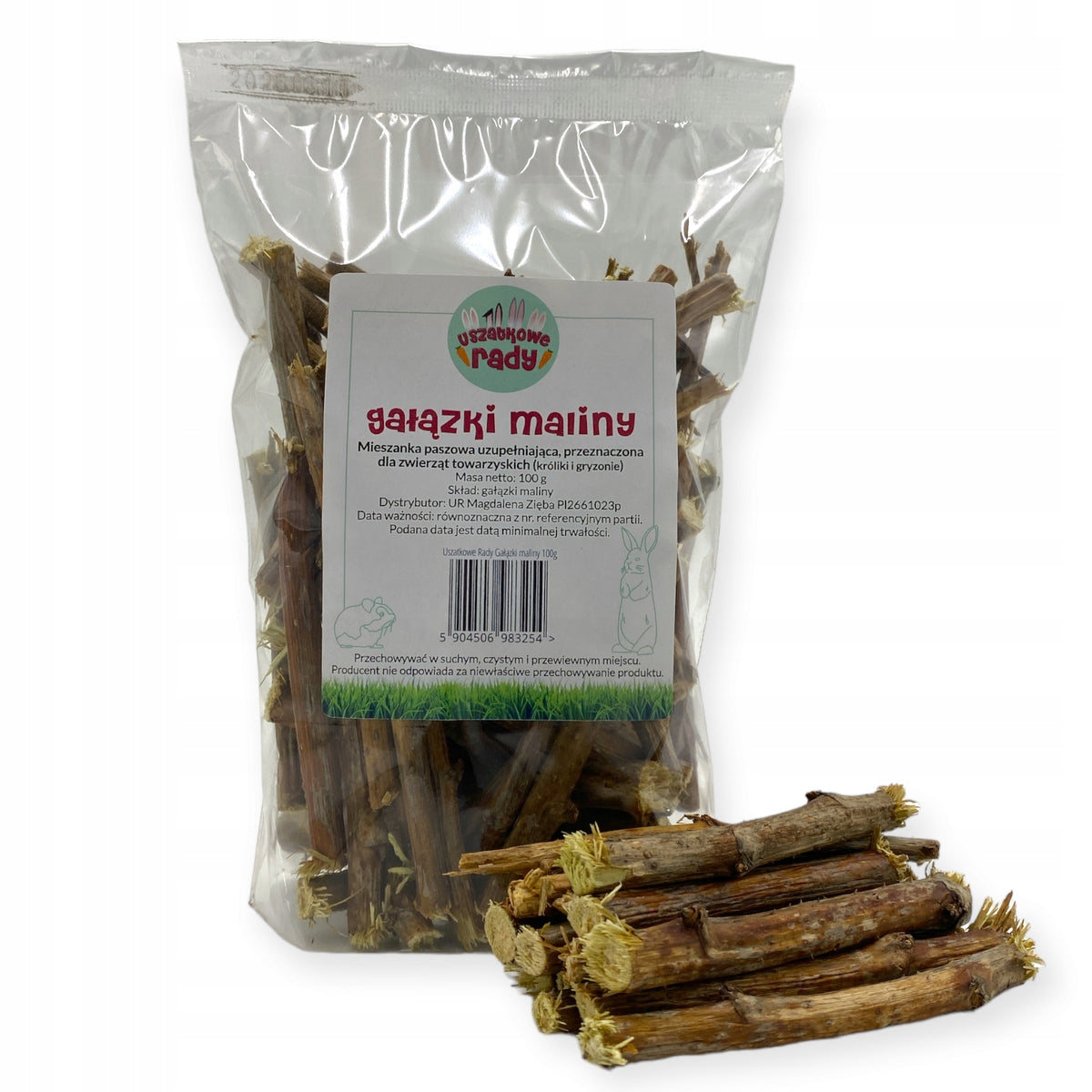 USZATKOWE RADY Raspberry Branches 100g Brand Uszatkowe Rady