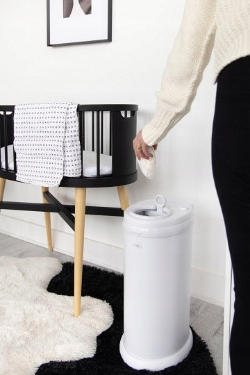 Ubbi Steel Diaper Basket Matte White Brand Ubbi