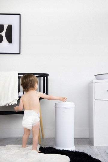 Ubbi Steel Diaper Basket Matte White Manufacturer code U10040