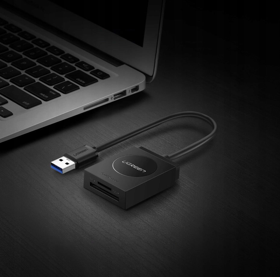 Ugreen CR127 Adapter Hub SD Card Reader MicroSD USB-A 3.0 5Gb/s Cable 15cm Manufacturer code 20250B