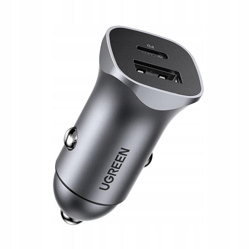 Ugreen USB C / USB 24W Power Delivery Quick Charge Car Charger
