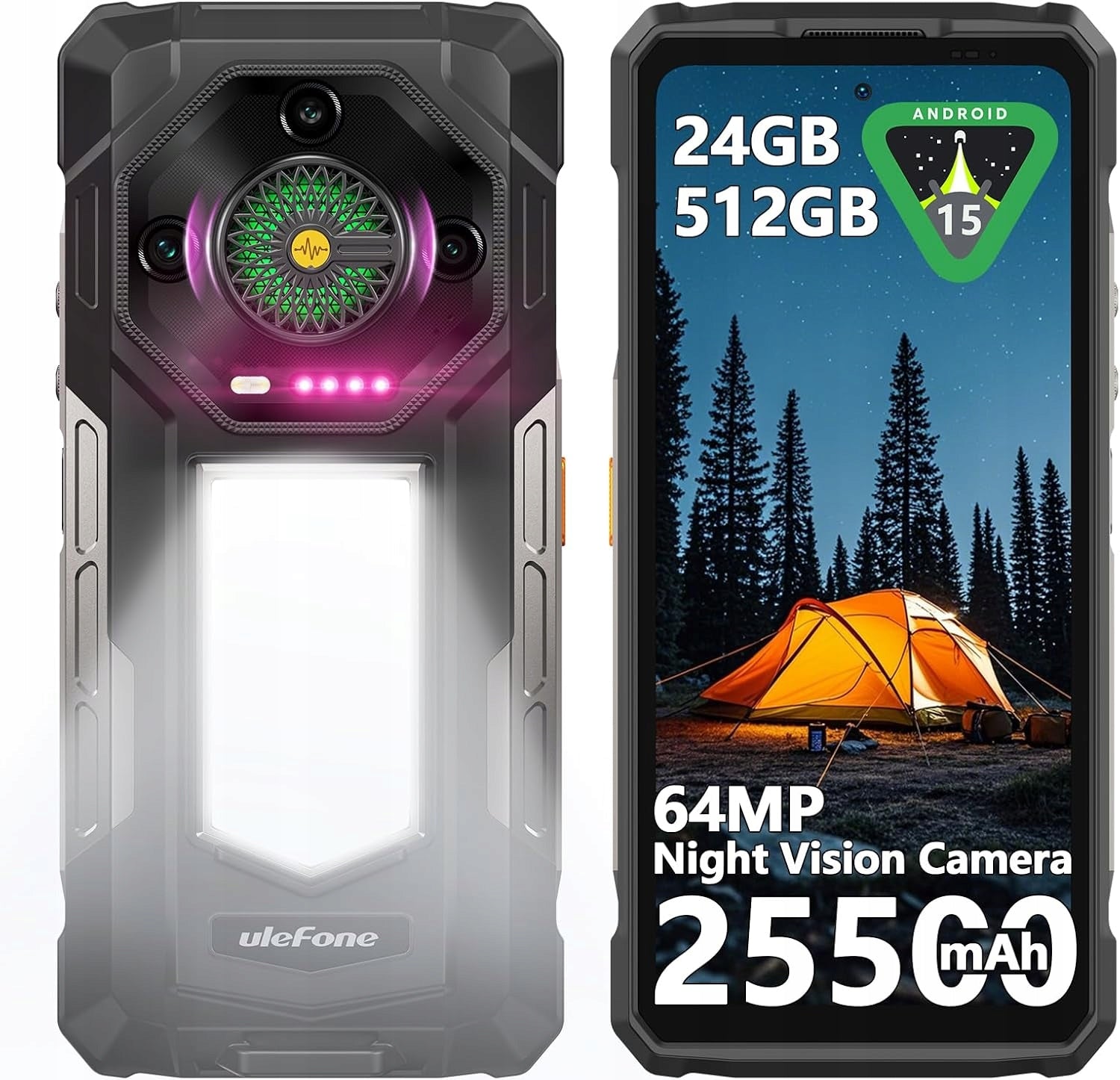Ulefone Armor 33 25500mAh Battery (66W) Rugged Phone 24(12+12)GB+512GB