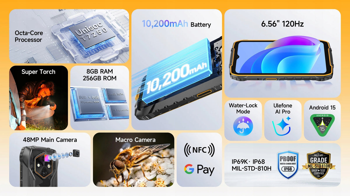 Ulefone RugKing 4 Pro 8/256GB Oranžová Brand Ulefone