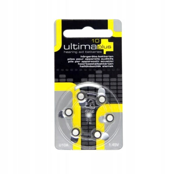 Ultima 10 Hearing Aid Batteries - 1 Leaf 6 Pcs Battery