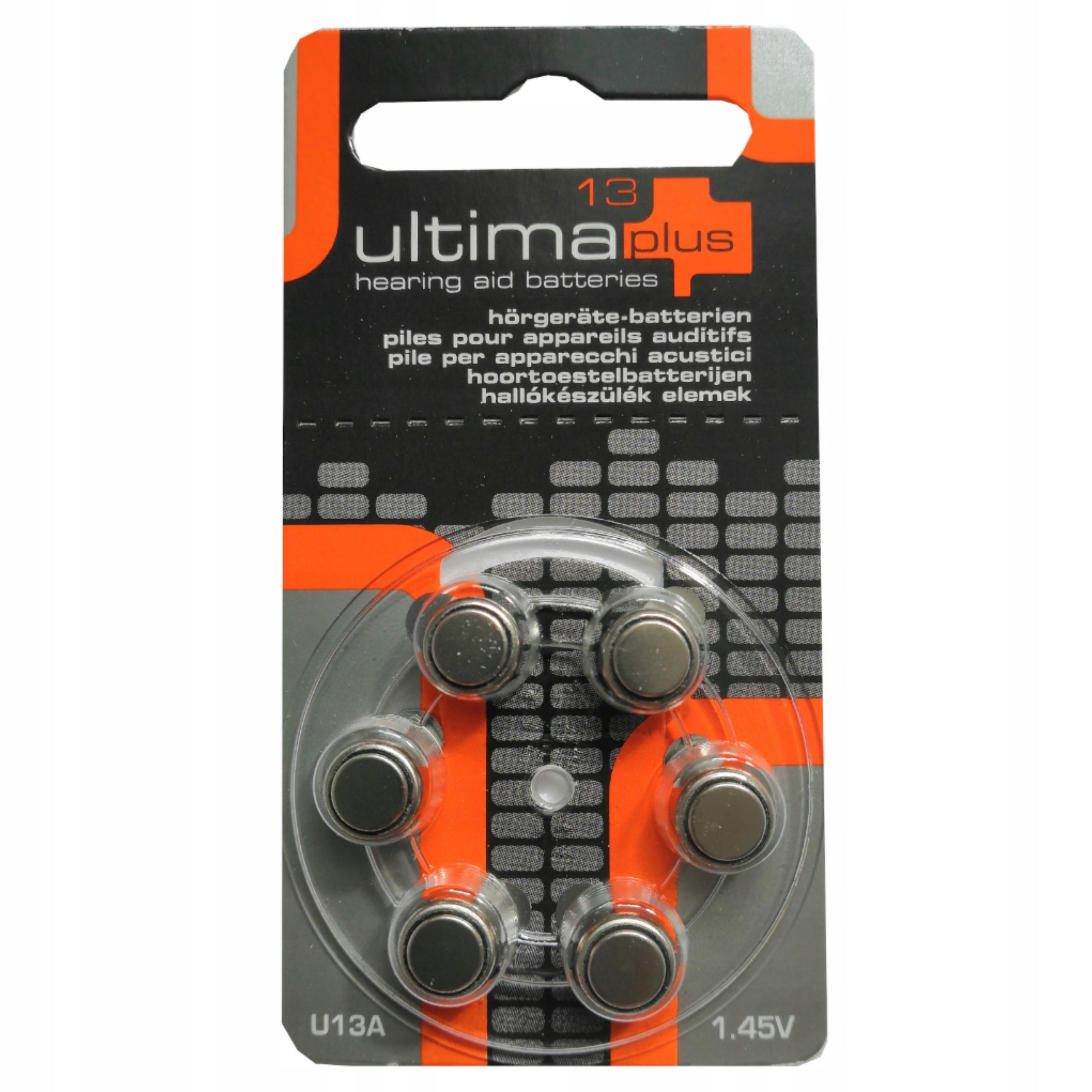 Ultima 13 Hearing Aid Batteries - 1 Leaf (6 Pieces Battery)