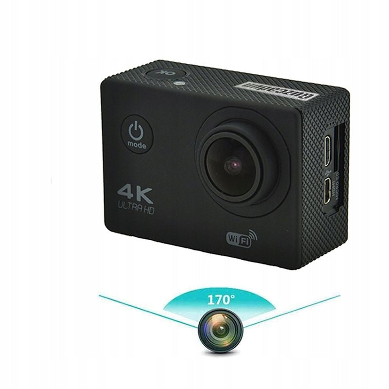 Ultra Action Camera, 4K/60 FPS, 1080p Video, with Accessories, Black Model PCI-3051
