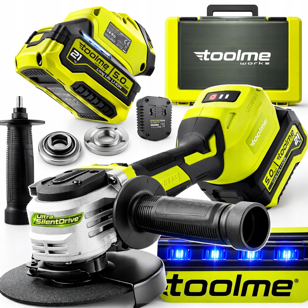 Ultra Quiet Cordless Brushless Angle Grinder 5Ah TOOLME tm270