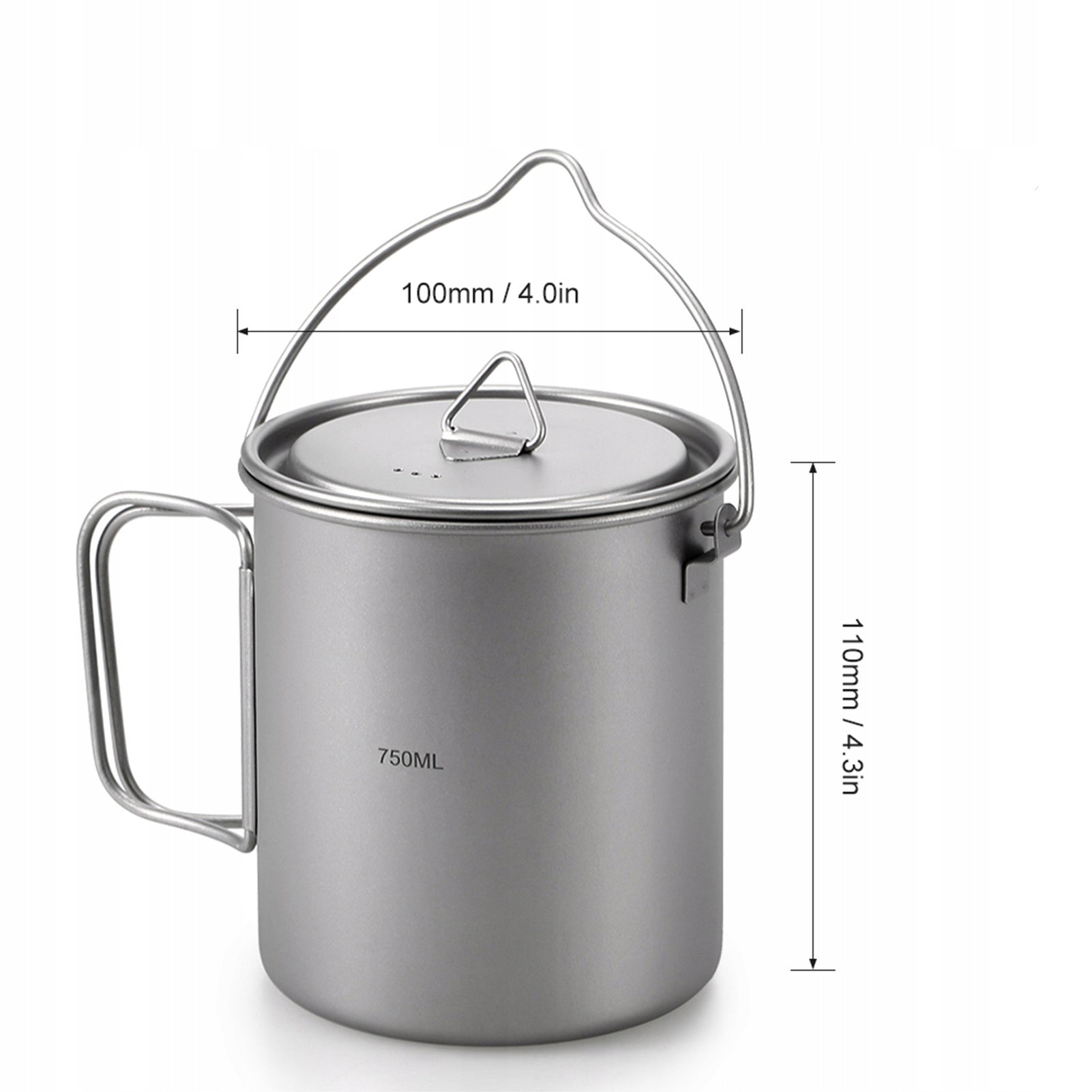 UltraLight 750ml Titanium Pot Portable Titanium Water Cub Manufacturer code AG250805135707