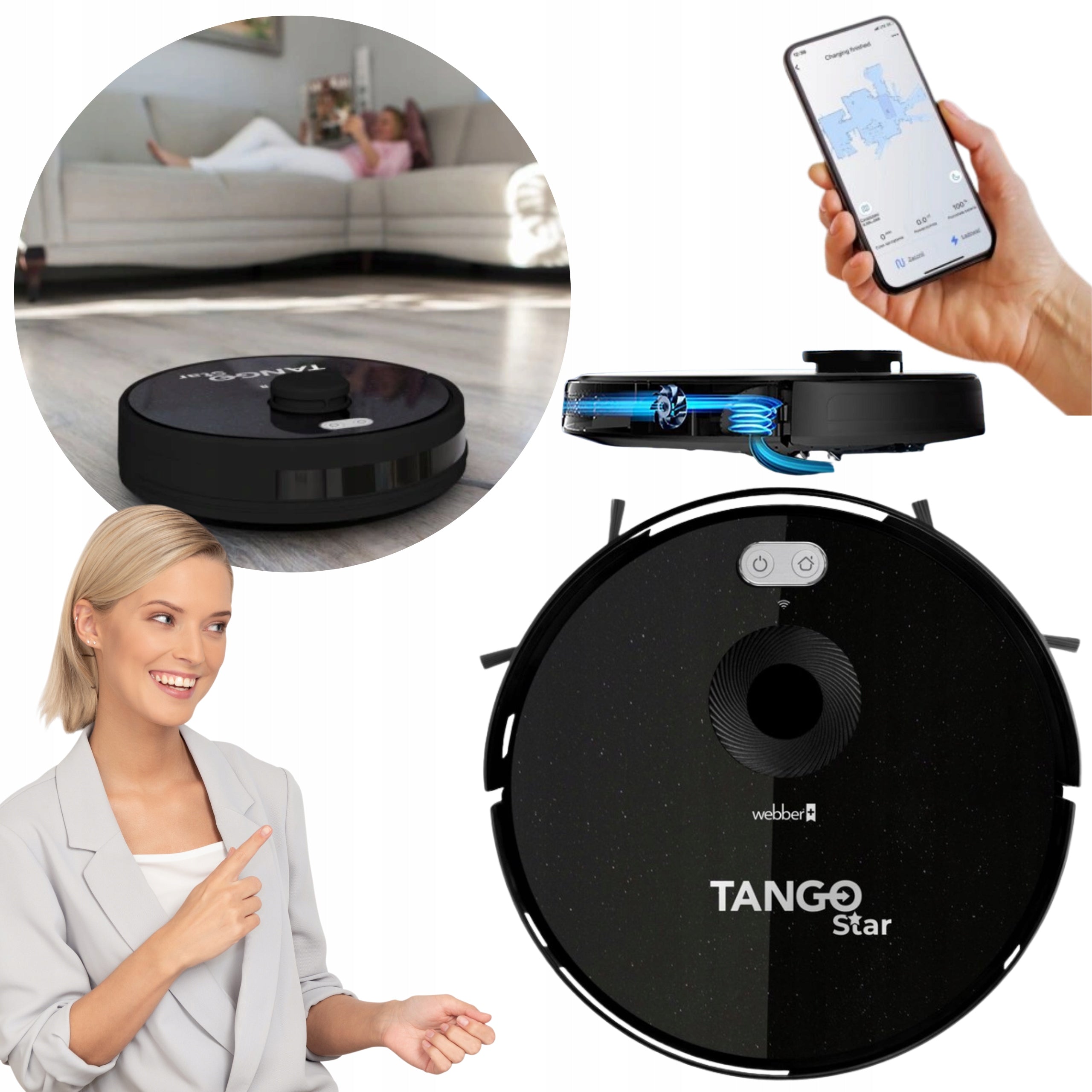 UltraSCAN 360° LASER CLEANING ROBOT with Vacuuming and Mopping App