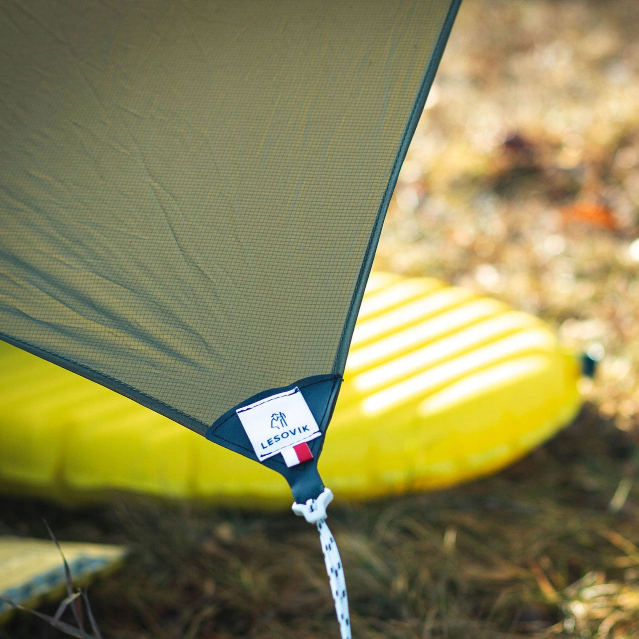 Ultralight Tarp ZMORA Crocodile Green Lesovik Material width 260 cm