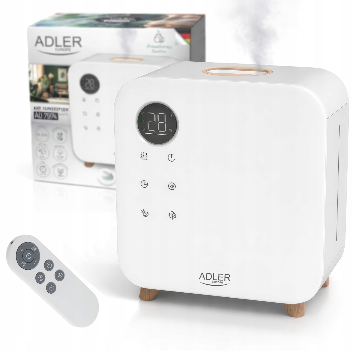 Ultrasonic Air Humidifier 5.5L Hygrostat Night Mode LED Timer