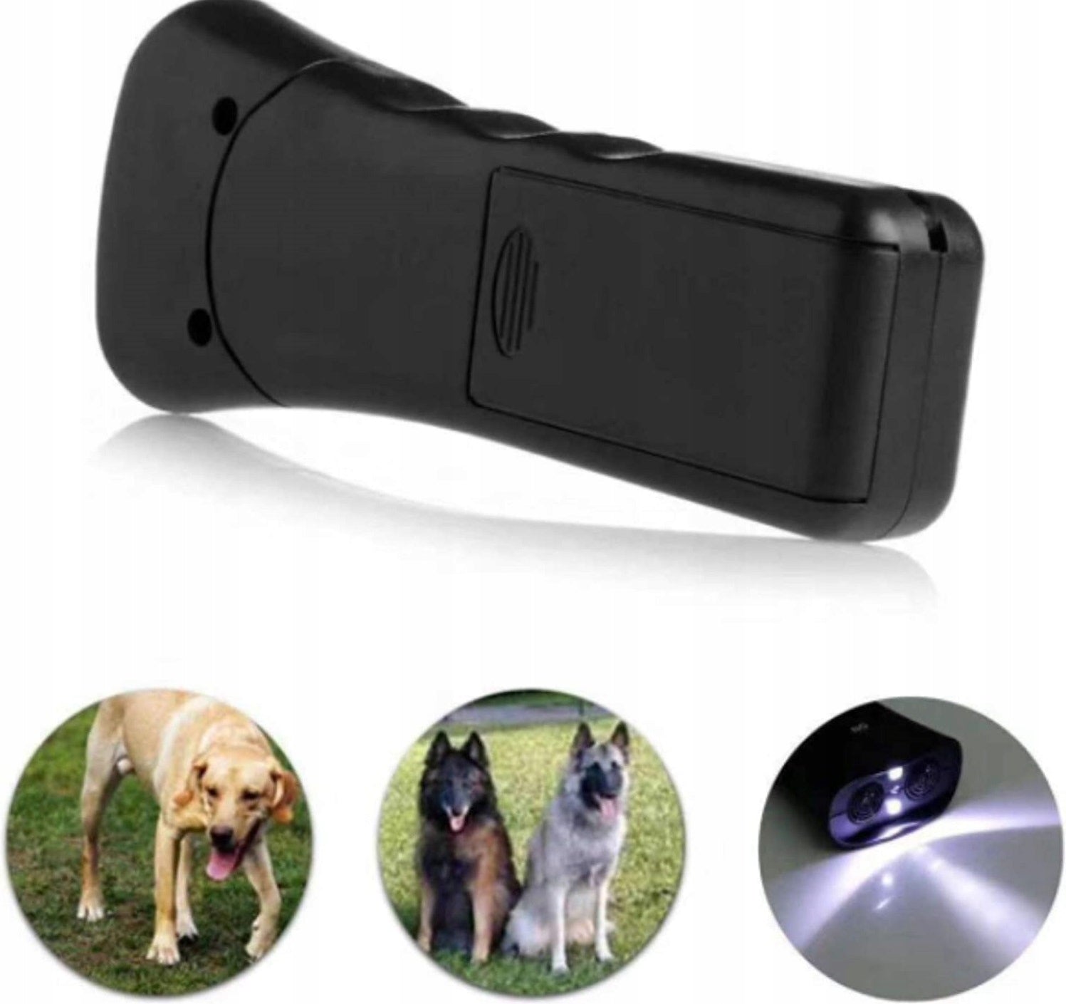 Ultrasonic Dog Repellent Electric Trainer with LED Flashlight Brand Anytech