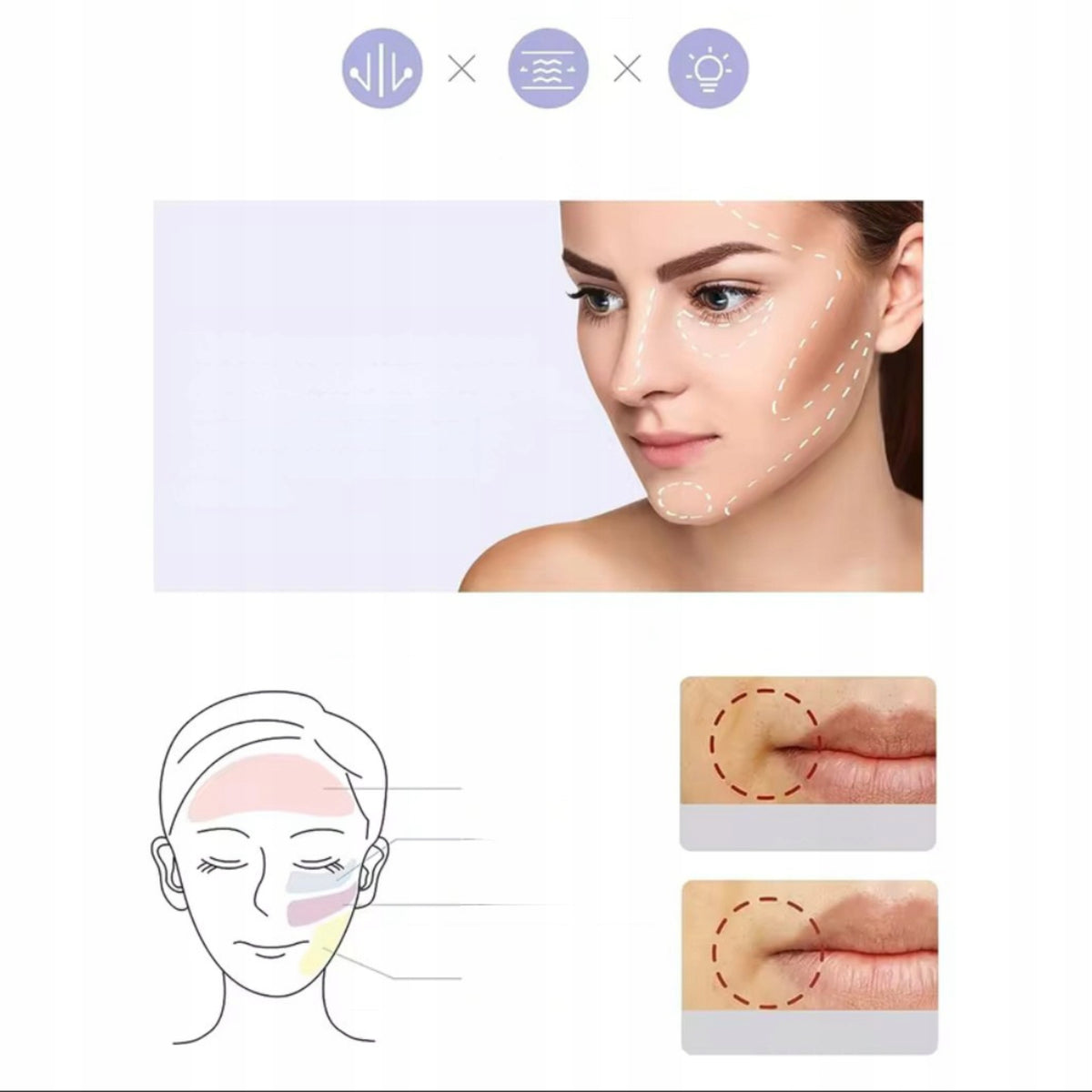 Ultrasonic Massager For Face Neck 5in1 Lifting Mesotherapy EMS EAN (GTIN) 8720524483586