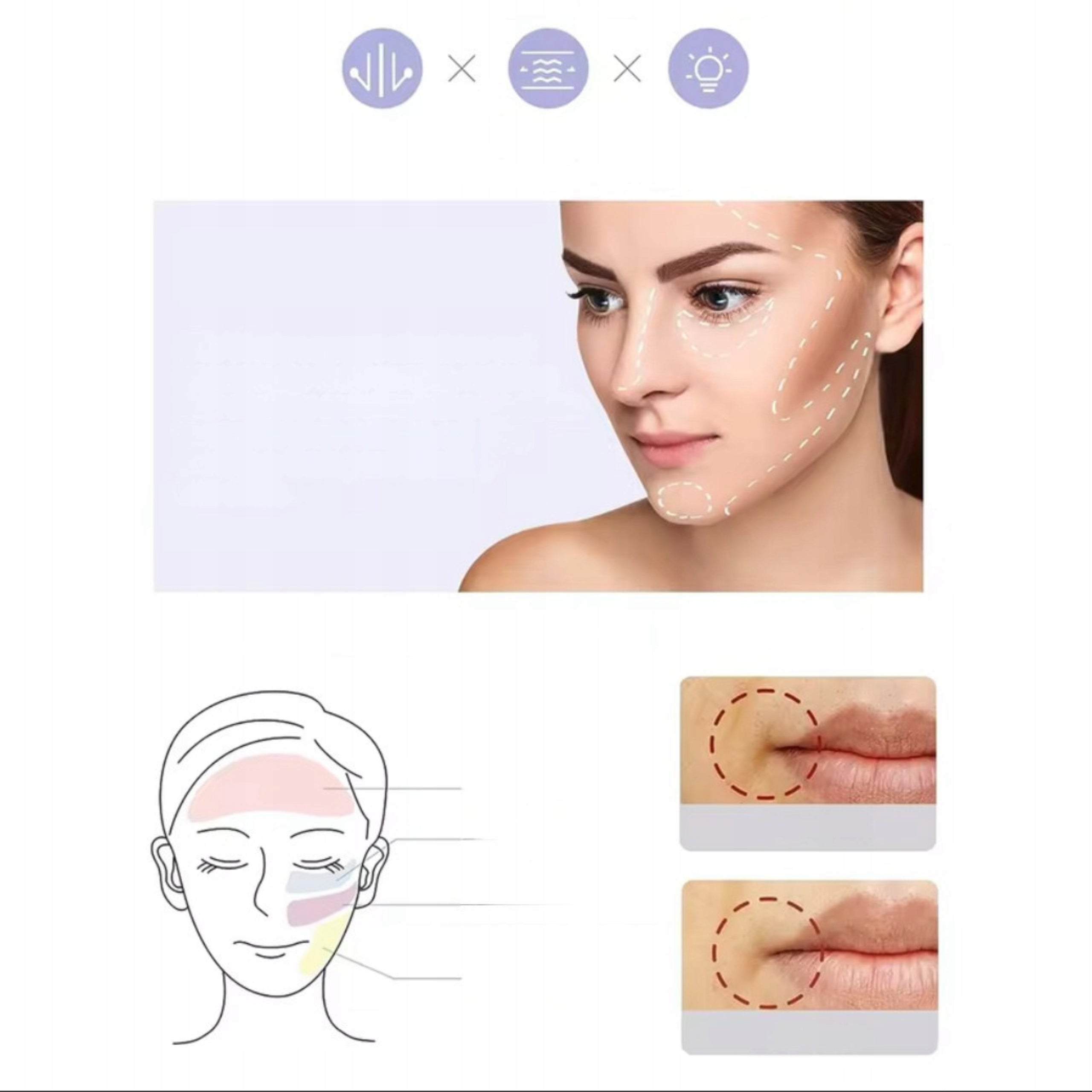 Ultrasonic Massager For Face Neck 5in1 Lifting Mesotherapy EMS EAN (GTIN) 8720524483586