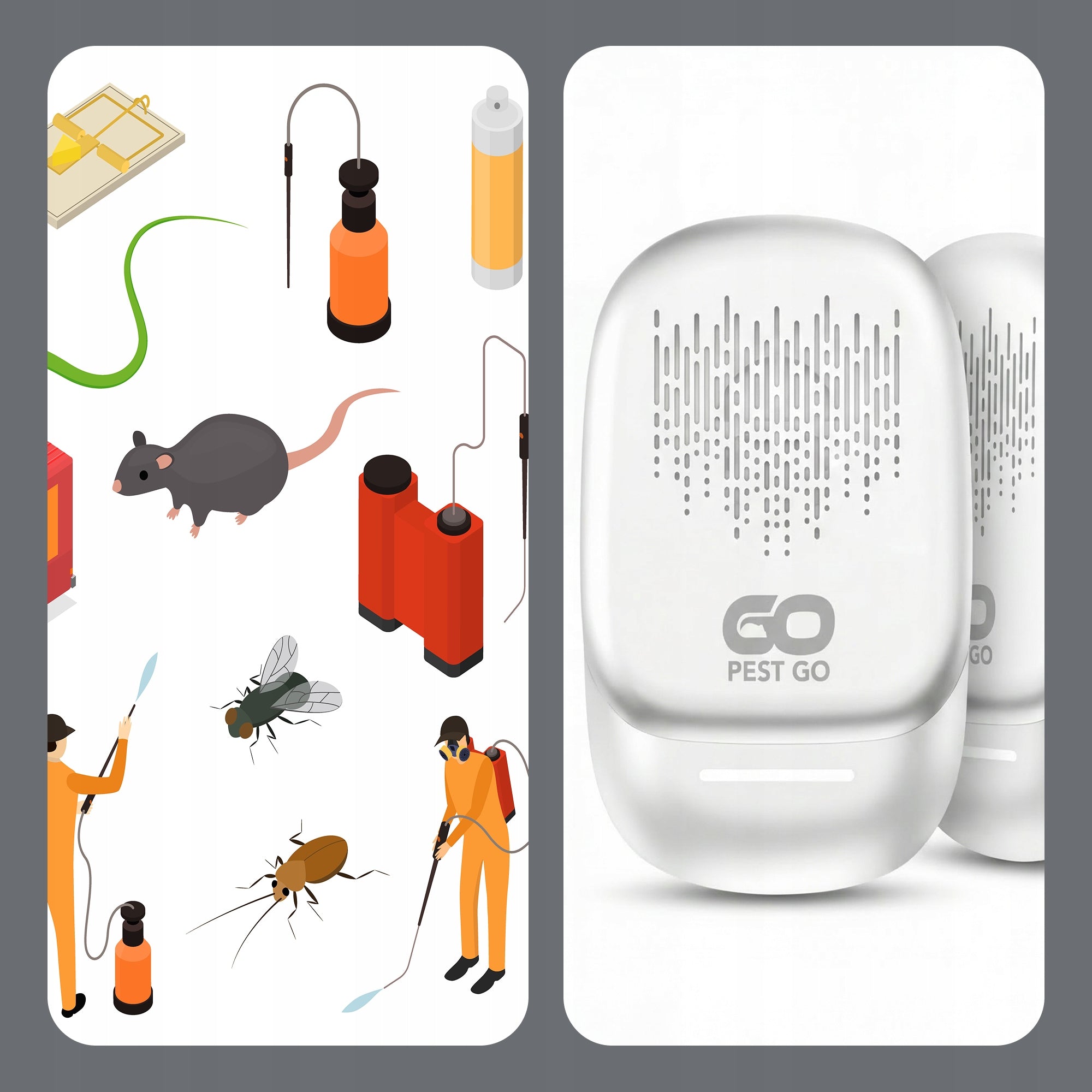 Ultrasonic Rodent Repellent Mice Rats Marten Pest Repeller Indoor Home Manufacturer code PR-025 White