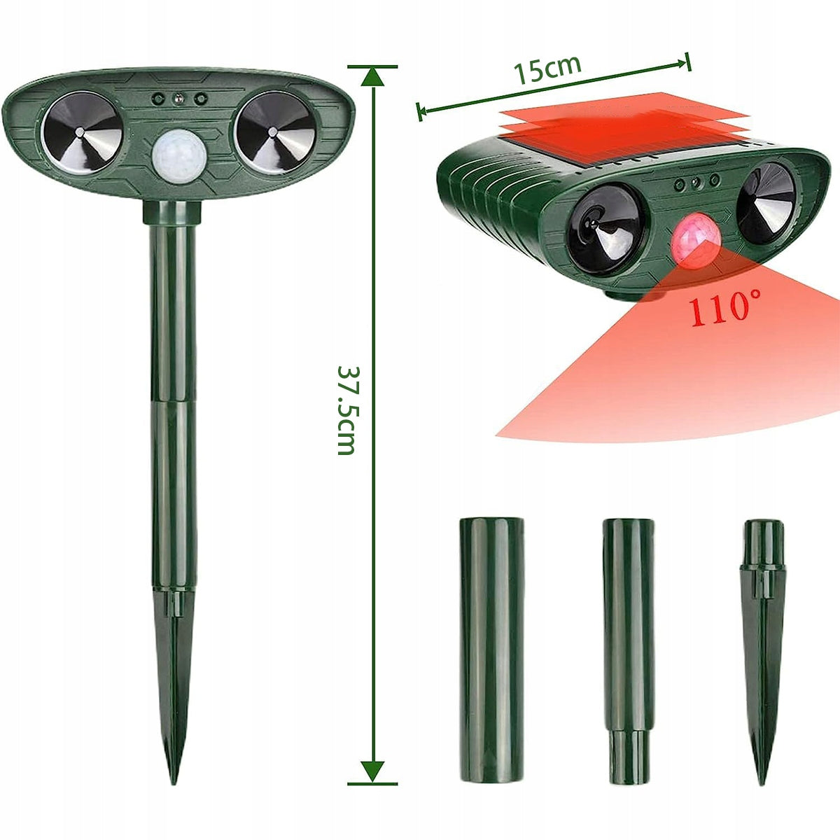 Ultrasonic Solar Animal Repellent Dog Boar Motion Sensor Kind repellent