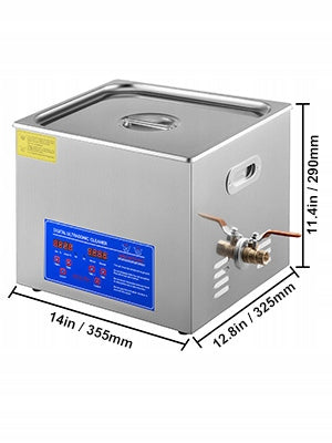 Ultrasonic cleaner VEVOR 15L with heating 360W 40kHz stainless steel Manufacturer code JPS-60ACSBQXJ