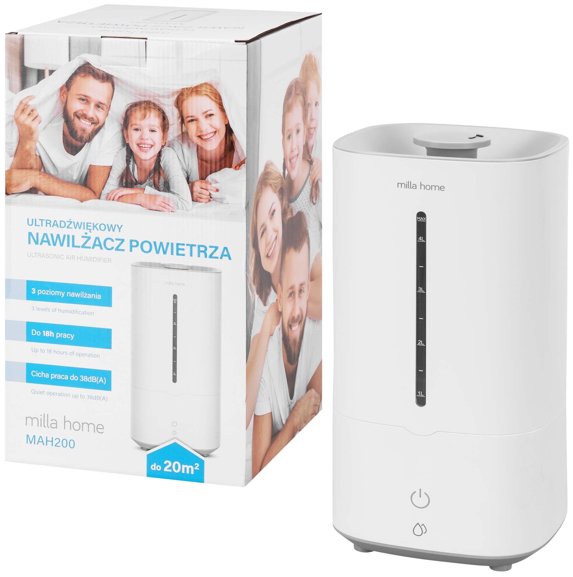 Ultrasonic humidifier MILLA HOME MAH200 Medical device no