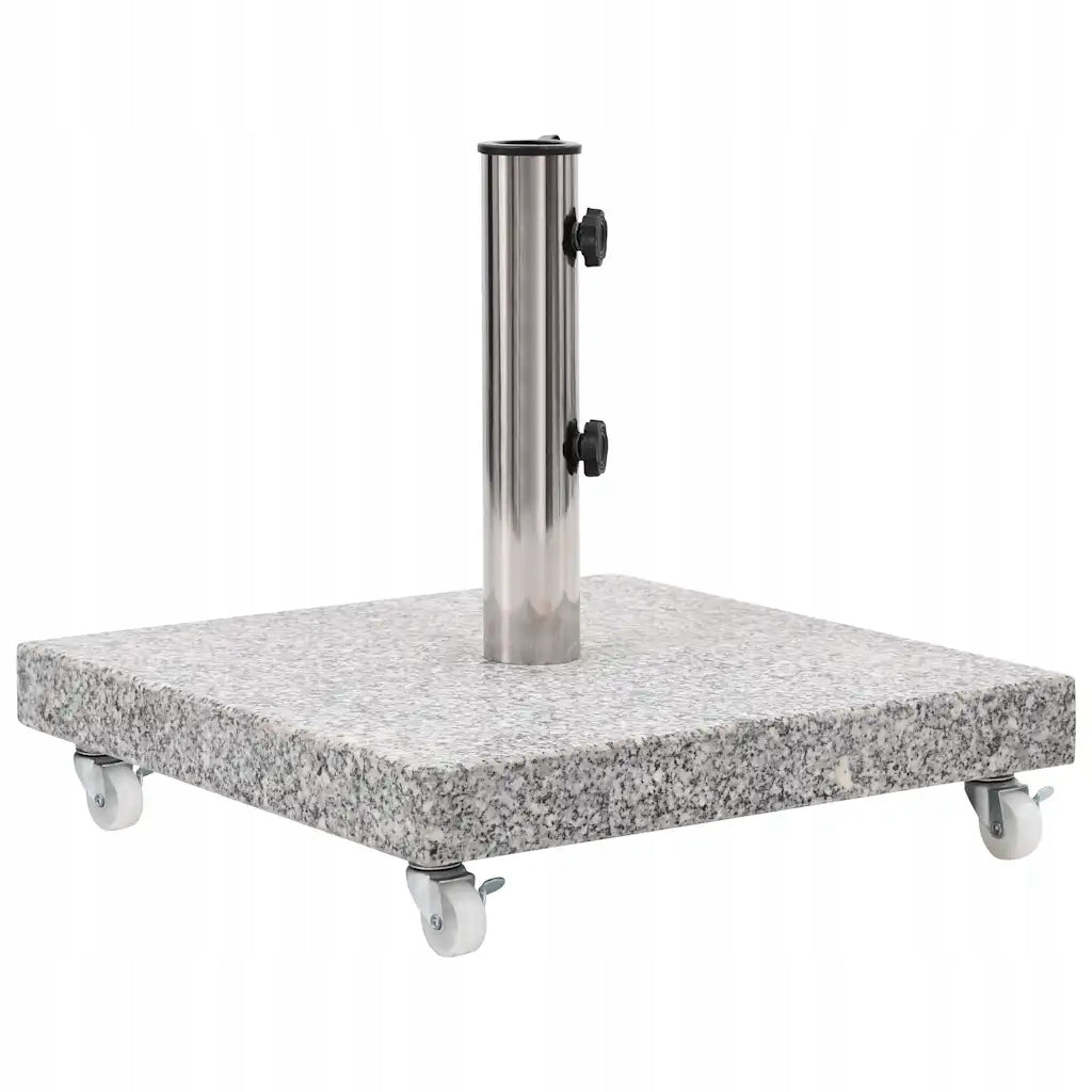 Umbrella base, granite, 30 kg, square, grey