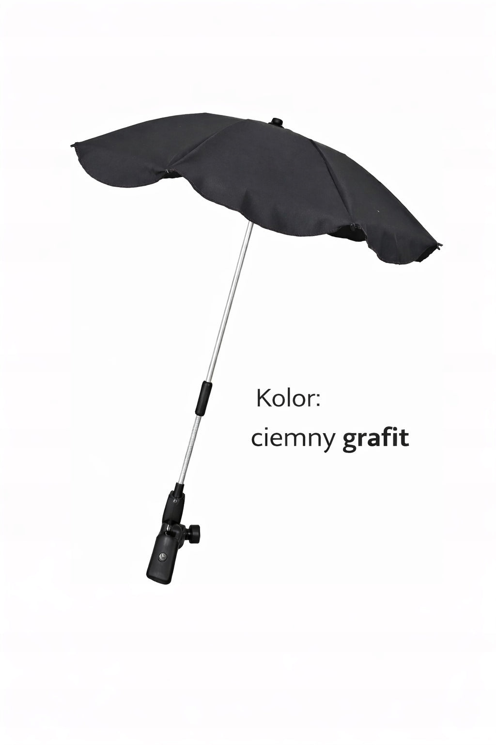 Umbrella for stroller with adjustable handle Polish product Graphite Brand no brand