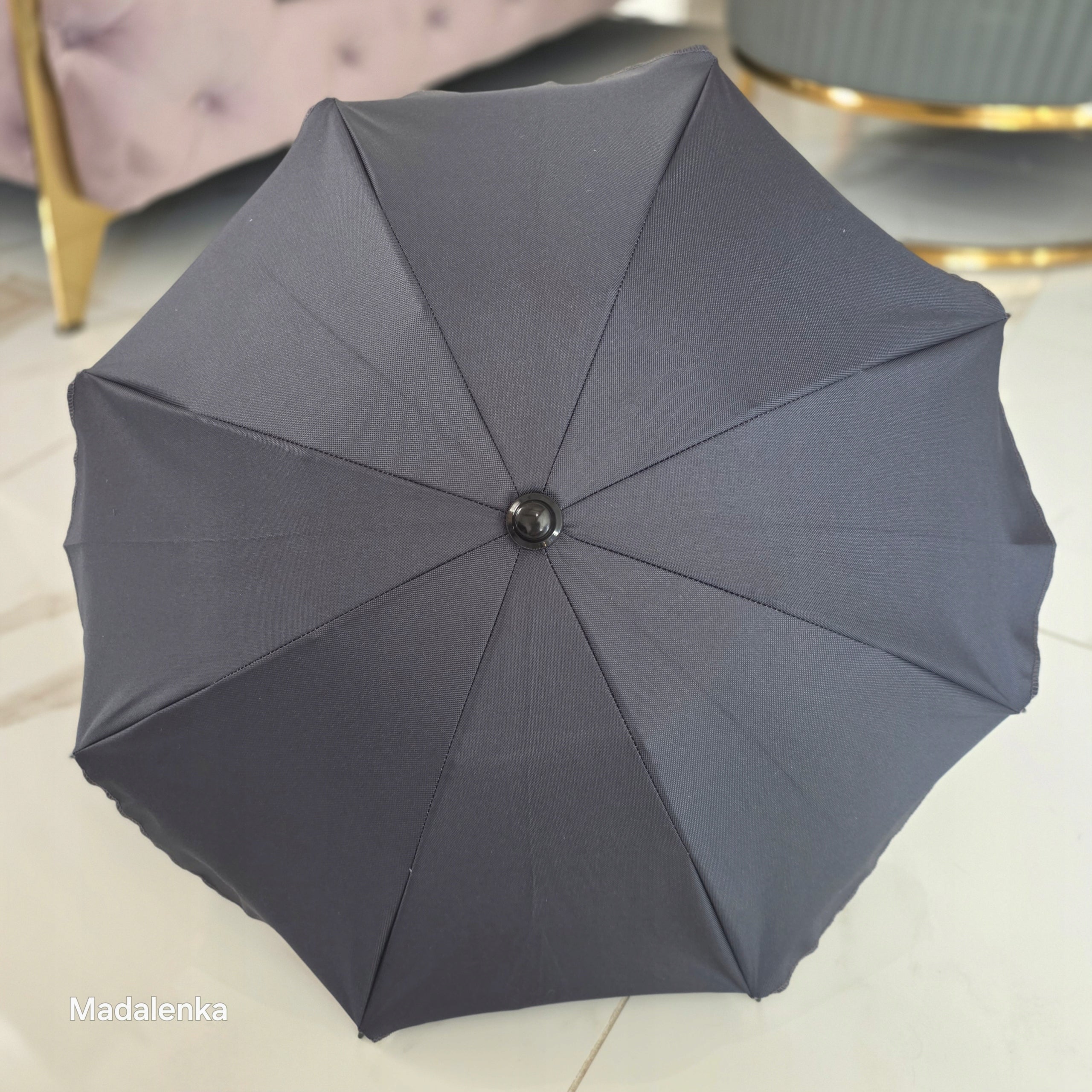 Umbrella for stroller with adjustable handle Polish product Graphite Manufacturer code Madalenka