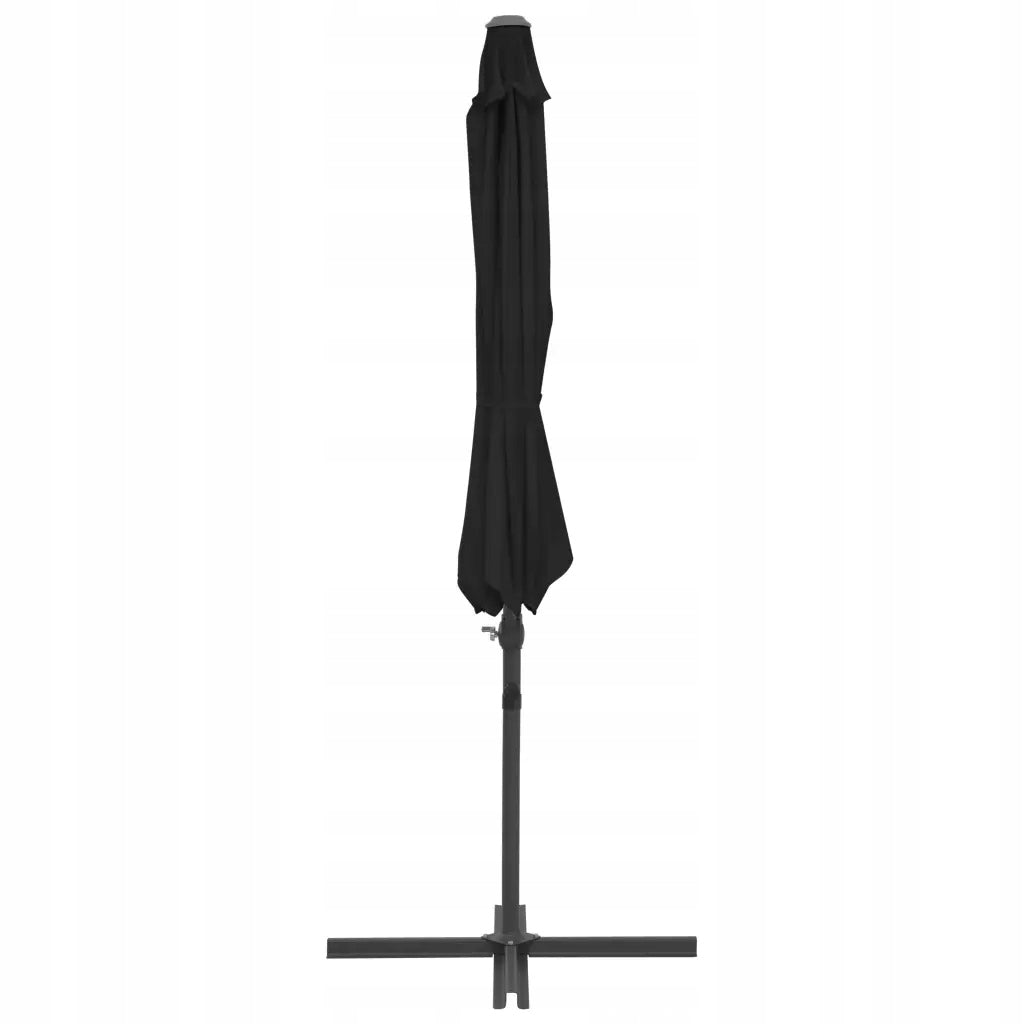 Umbrella hanging on steel post, 300 cm, black Diameter/width 300 cm