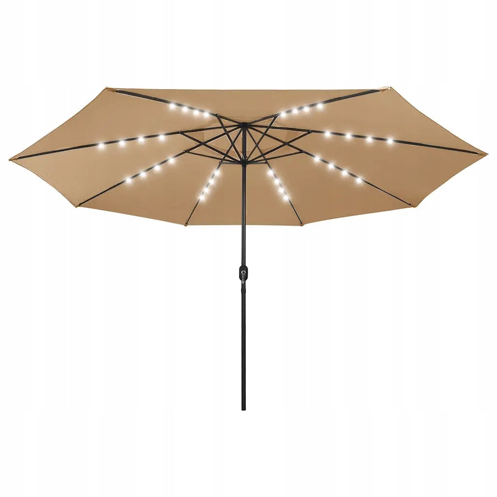 Umbrella with LED, 400 cm, taupe Manufacturer VidaXL