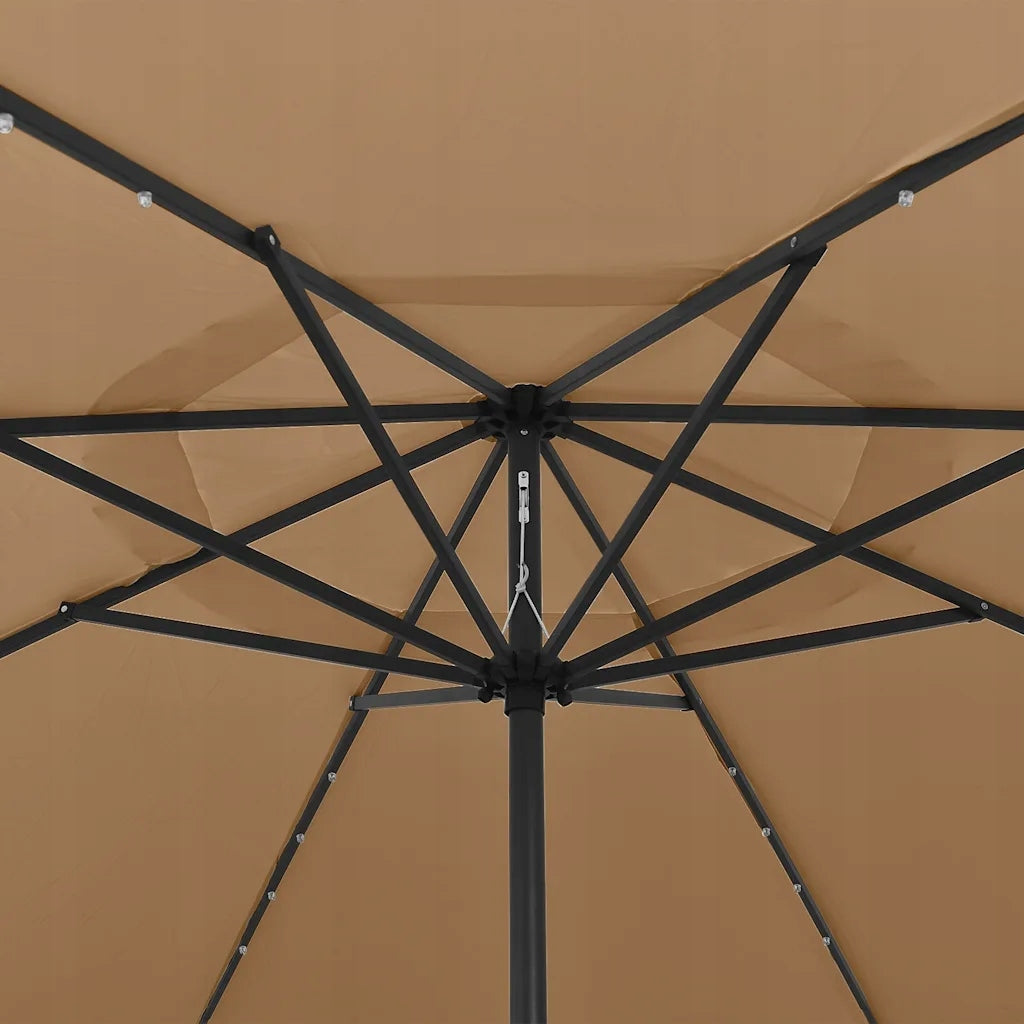 Umbrella with LED, 400 cm, taupe Manufacturer code 312533