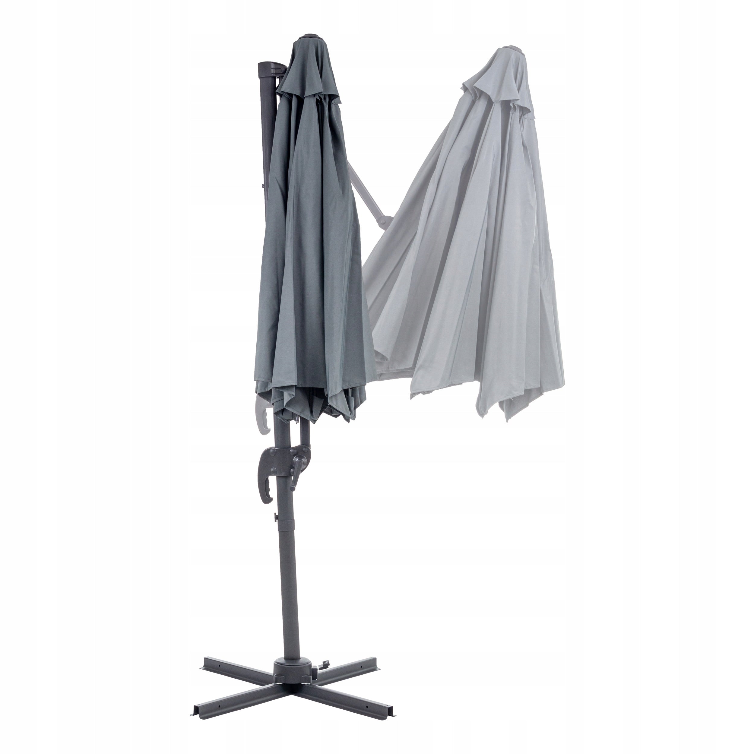 Umbrella with boom Mirpol grey 350 x 270 cm Diameter/width 350 cm