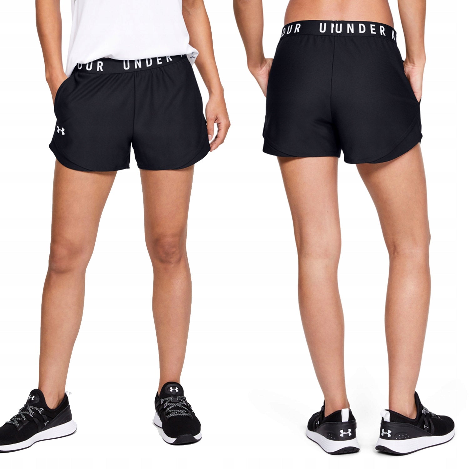 Sportshorts für Damen Under Armour Play Up Short 3.0 1344552-001, schwarz