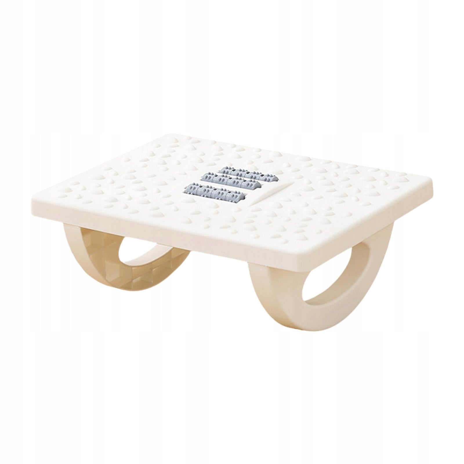 Under Desk Footrest Massage Roller Ergonomic Office Footrest Portable white